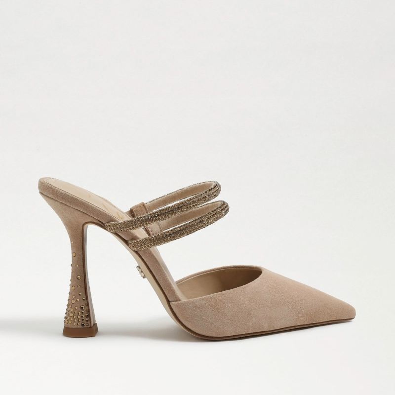 Sam Edelman Agustina Mule Pump-Sesame Suede