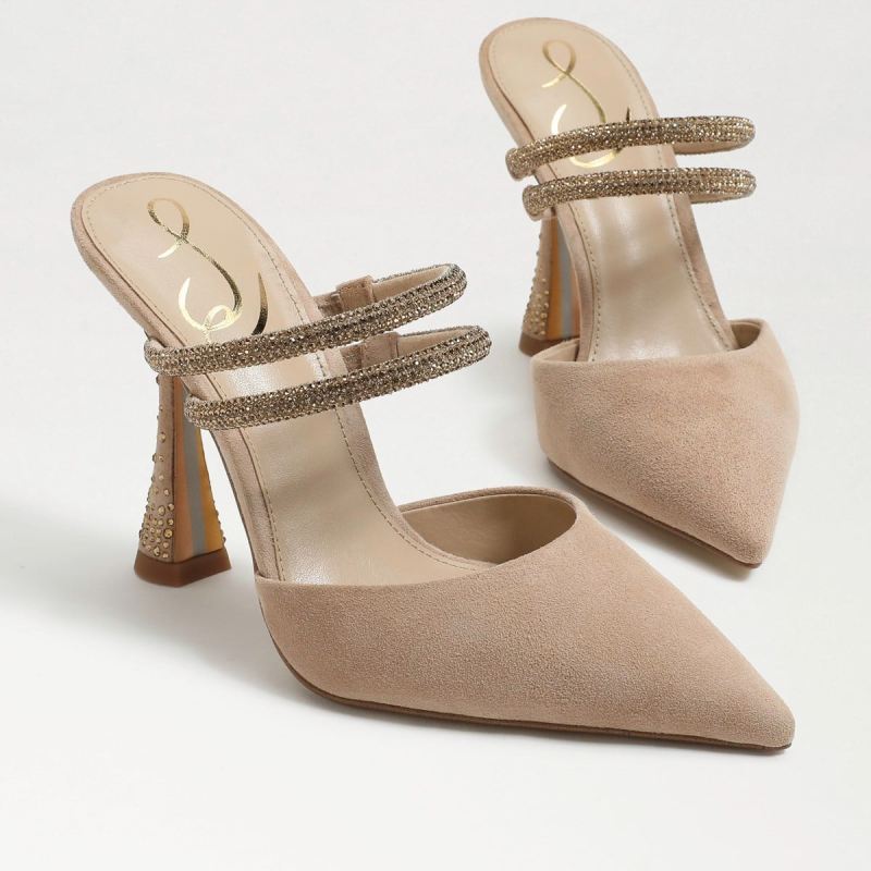 Sam Edelman Agustina Mule Pump-Sesame Suede