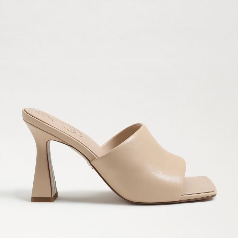 Sam Edelman Carmen Mule Heel Sandal-Almond Leather