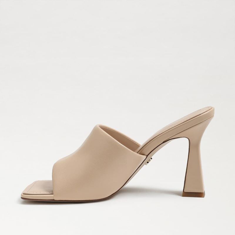 Sam Edelman Carmen Mule Heel Sandal-Almond Leather