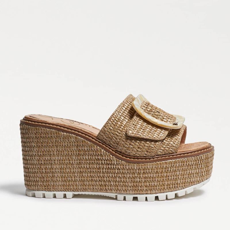 Sam Edelman Livi Espadrille Wedge Sandal-Dark Natural