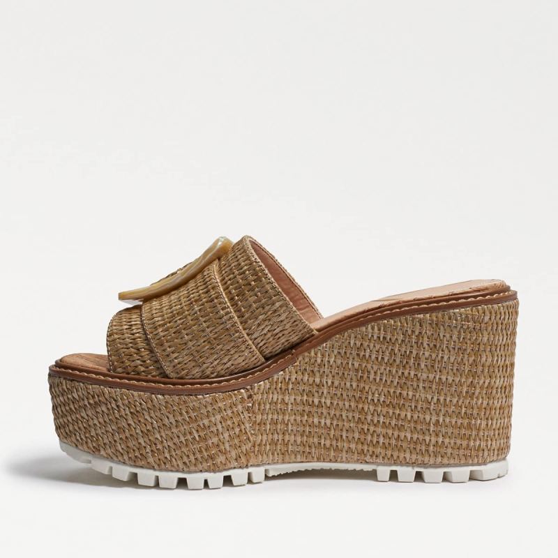 Sam Edelman Livi Espadrille Wedge Sandal-Dark Natural