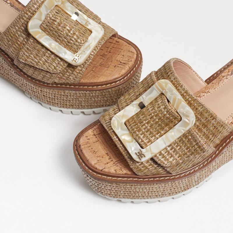 Sam Edelman Livi Espadrille Wedge Sandal-Dark Natural