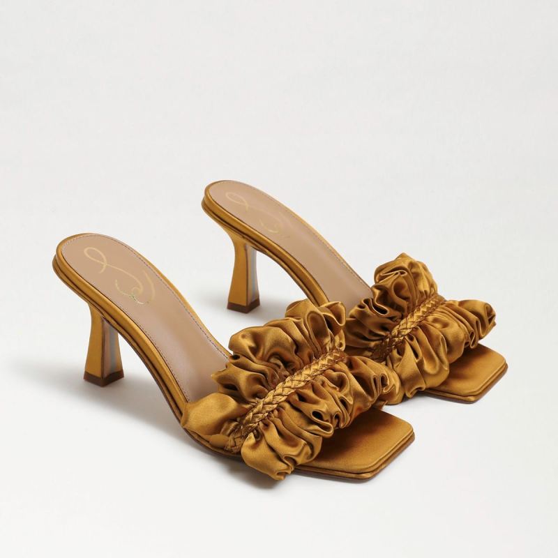 Sam Edelman Kady Mule-Golden Yellow Satin Sam Edelman Kady Mule-Golden Yellow Satin