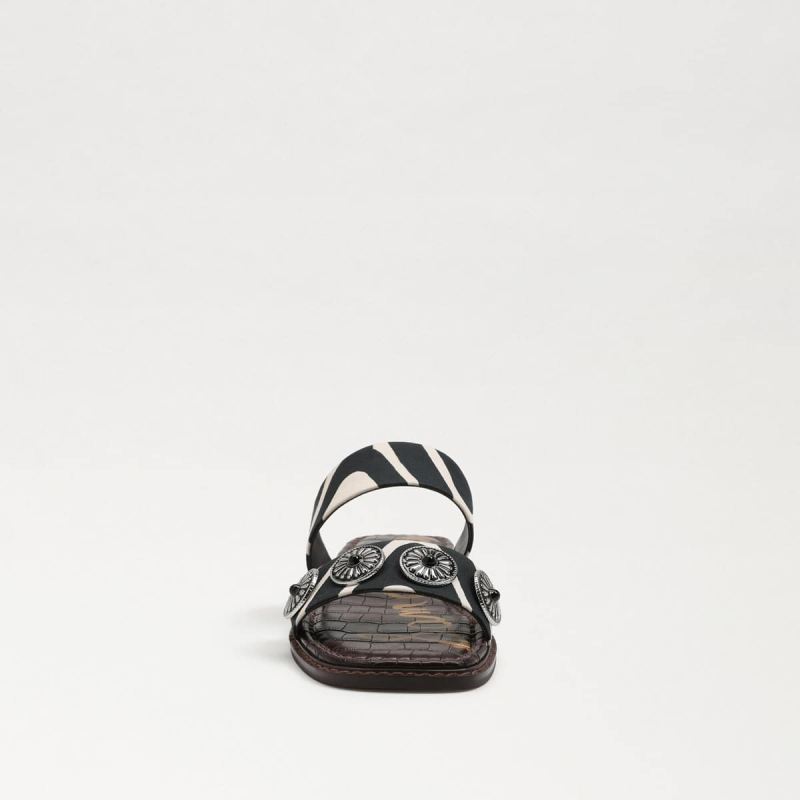 Sam Edelman Hera Slide Sandal-Black/Natural Zebra