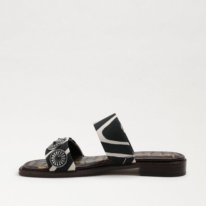 Sam Edelman Hera Slide Sandal-Black/Natural Zebra