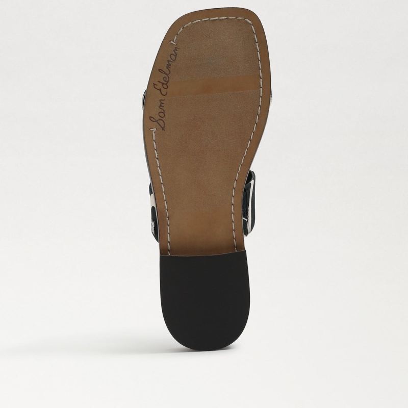 Sam Edelman Hera Slide Sandal-Black/Natural Zebra