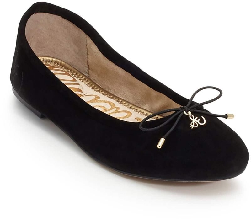 Sam Edelman Felicia Ballet Flat-Black Suede