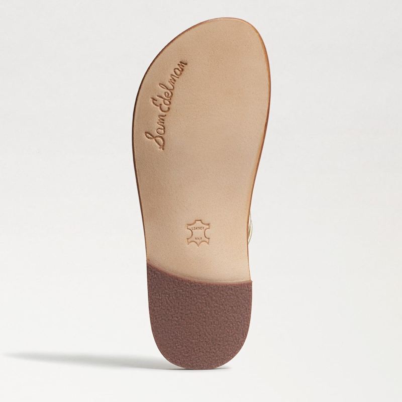 Sam Edelman Marinea Strappy Slide Sandal-Molten Gold Leather