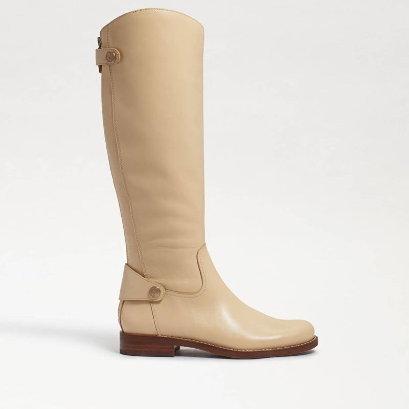 Sam Edelman Mikala Riding Boot-Eggshell Leather