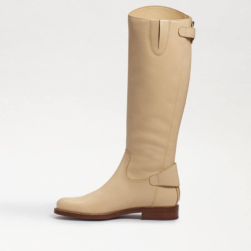 Sam Edelman Mikala Riding Boot-Eggshell Leather