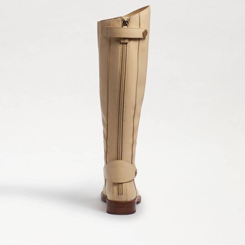 Sam Edelman Mikala Riding Boot-Eggshell Leather