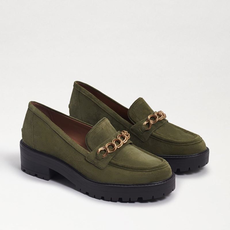 Sam Edelman Taelor Lug Sole Loafer-Tuscan Olive Suede Sam Edelman Taelor Lug Sole Loafer-Tuscan Olive Suede