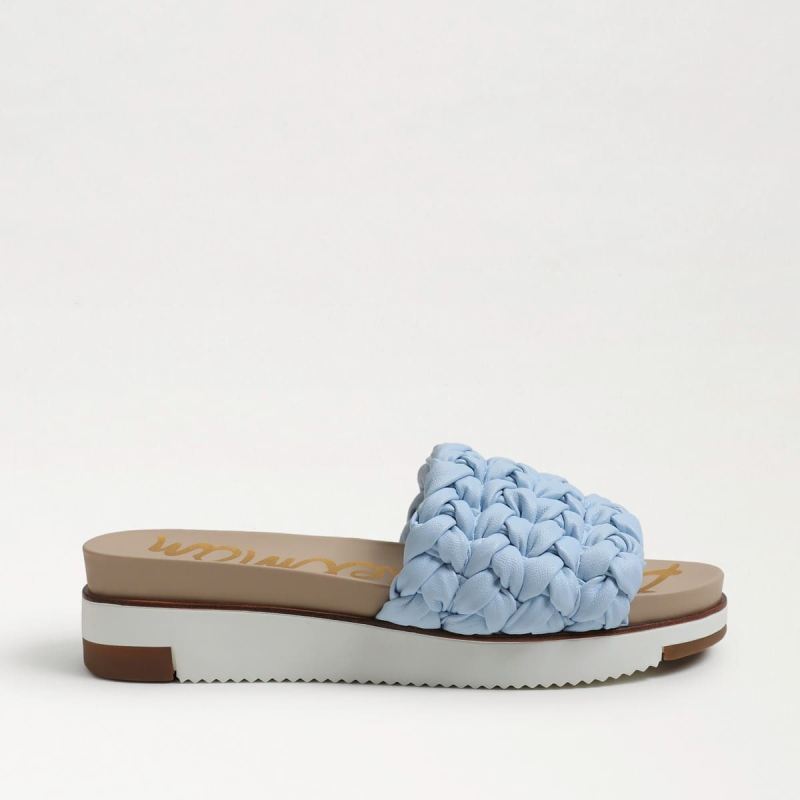 Sam Edelman Ainslie Braided Slide Sandal-Riviera Blue