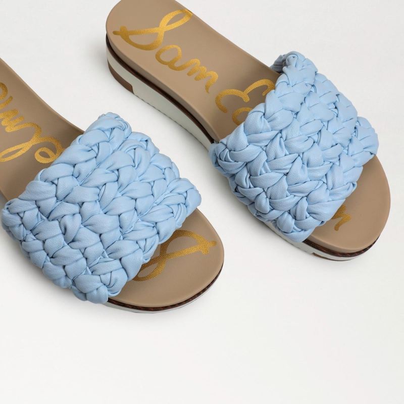 Sam Edelman Ainslie Braided Slide Sandal-Riviera Blue