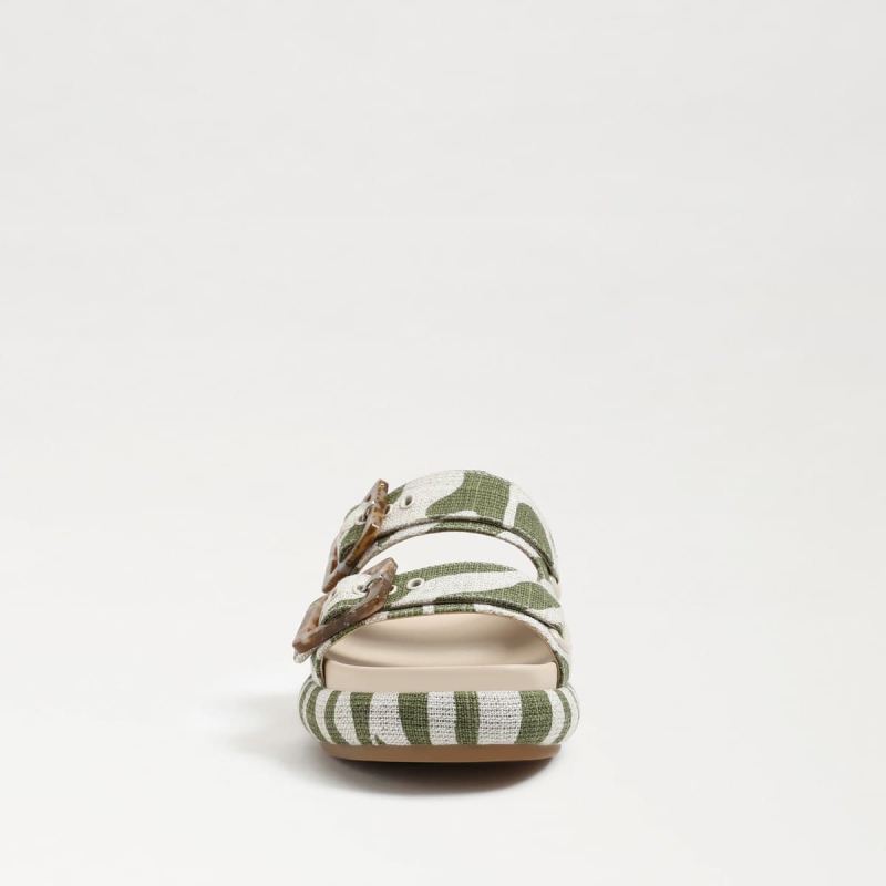 Sam Edelman Kenzie Slide Sandal-Fern/ Natural Linen