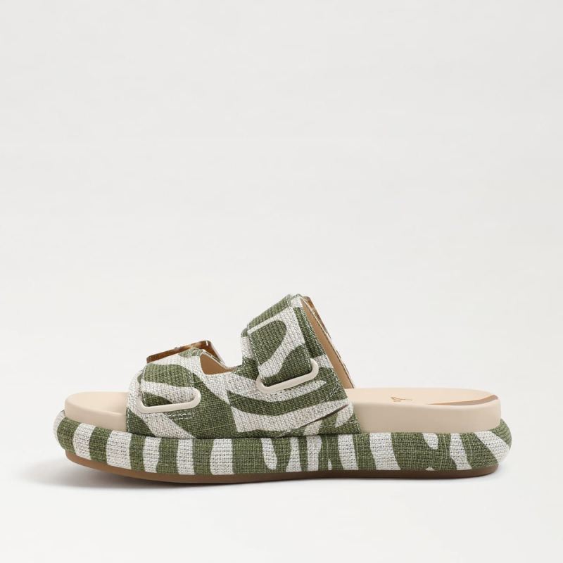 Sam Edelman Kenzie Slide Sandal-Fern/ Natural Linen