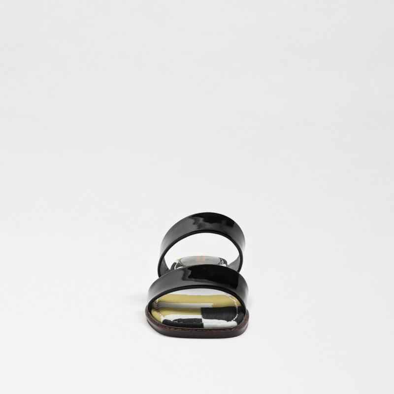 Sam Edelman Haydee Stitch Slide Sandal-Black/Multi Patent