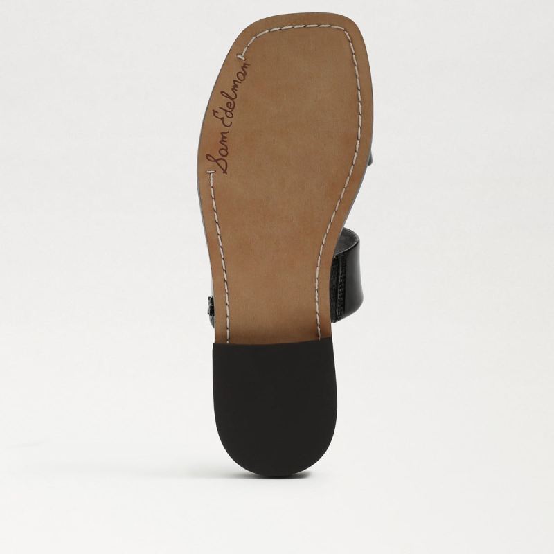 Sam Edelman Haydee Stitch Slide Sandal-Black/Multi Patent