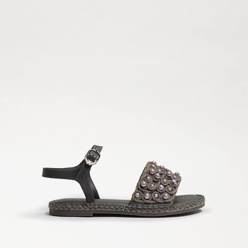 Sam Edelman Holly Kids Sandal-Mockingbird Grey Linen