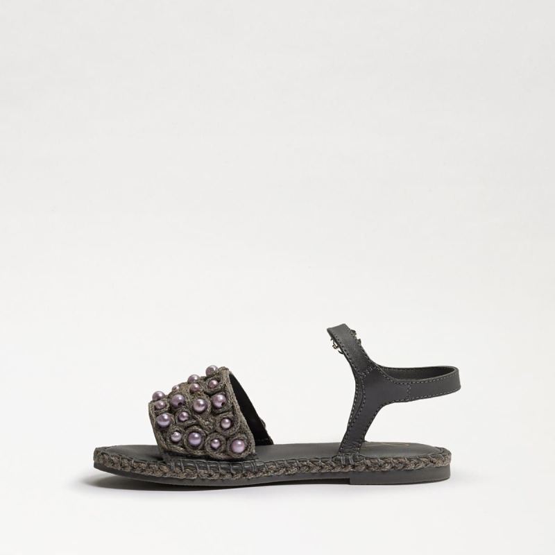 Sam Edelman Holly Kids Sandal-Mockingbird Grey Linen