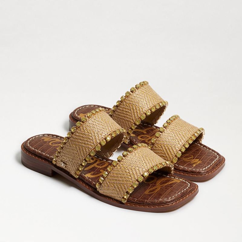 Sam Edelman Hopie Slide Sandal-Natural/Desert Sun [Samedelmanl3XovaVr ...