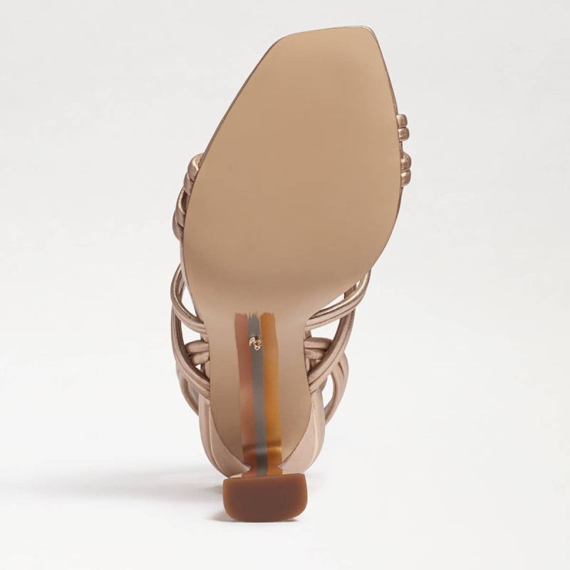 Sam Edelman Lonnie Heeled Sandal-Champagne Leather