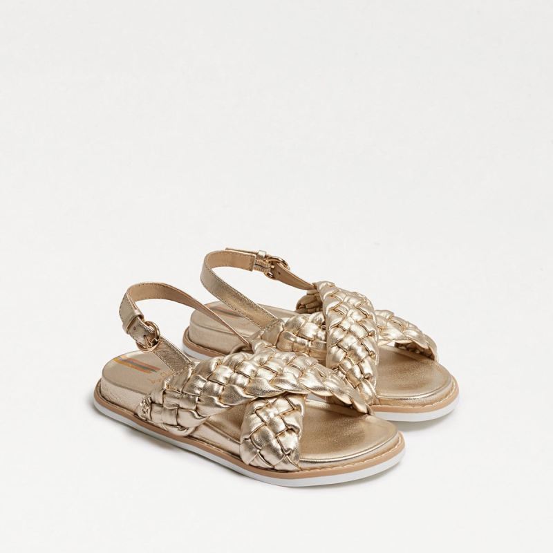 Sam Edelman Vita Kids Braided Sandal-Gold Leaf Leather