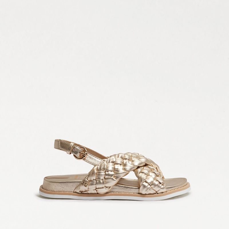 Sam Edelman Vita Kids Braided Sandal-Gold Leaf Leather