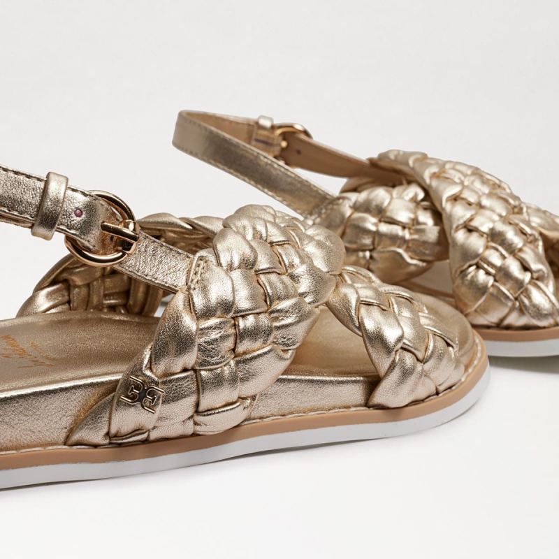 Sam Edelman Vita Kids Braided Sandal-Gold Leaf Leather