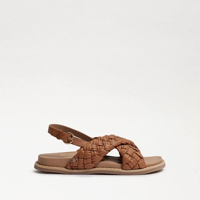 Sam Edelman Vita Kids Braided Sandal-Lt Cuoio Brown Leather