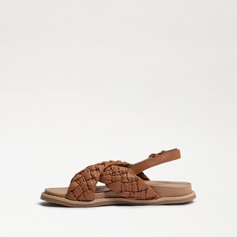 Sam Edelman Vita Kids Braided Sandal-Lt Cuoio Brown Leather