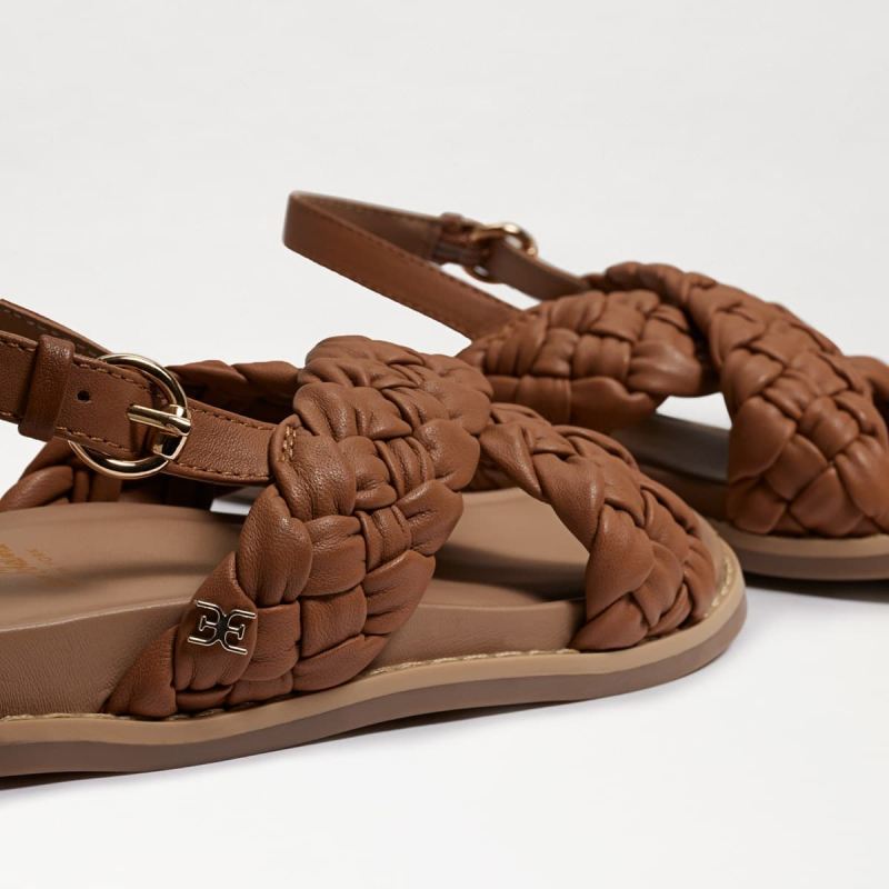 Sam Edelman Vita Kids Braided Sandal-Lt Cuoio Brown Leather