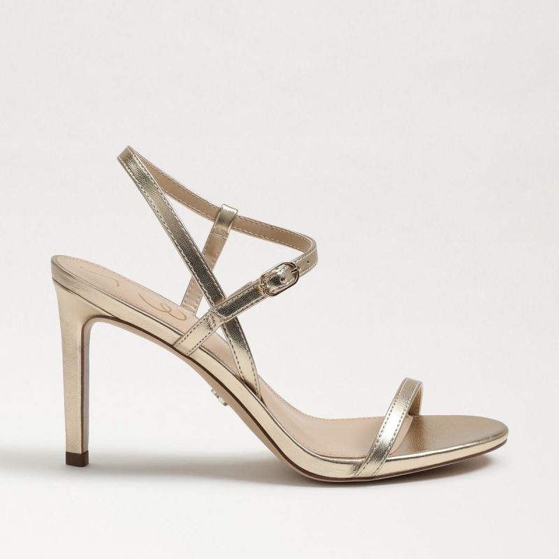 Sam Edelman Doran Strappy Heeled Sandal-Gold Leaf