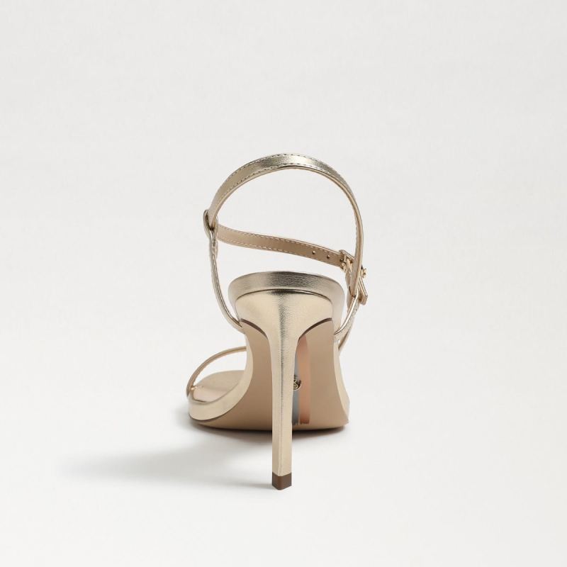 Sam Edelman Doran Strappy Heeled Sandal-Gold Leaf