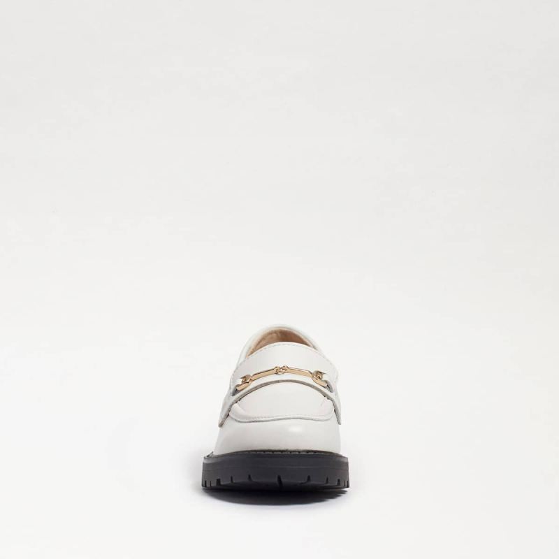 Sam Edelman Tully Kids Loafer-Bright White Box Leather