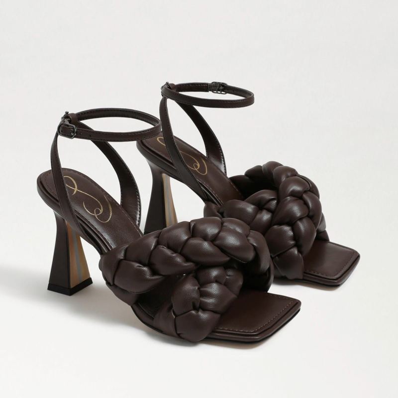 Sam Edelman Courtney Strappy Sandal-Dark Chocolate Leather - Click Image to Close