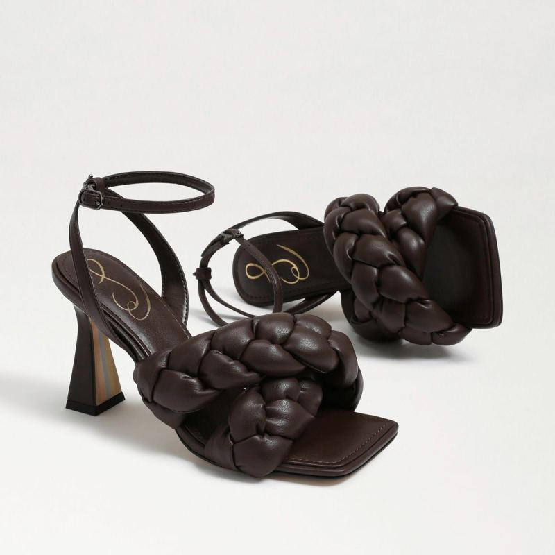 Sam Edelman Courtney Strappy Sandal-Dark Chocolate Leather