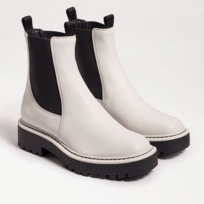 Sam Edelman Laguna Chelsea Boot-Bright White Leather