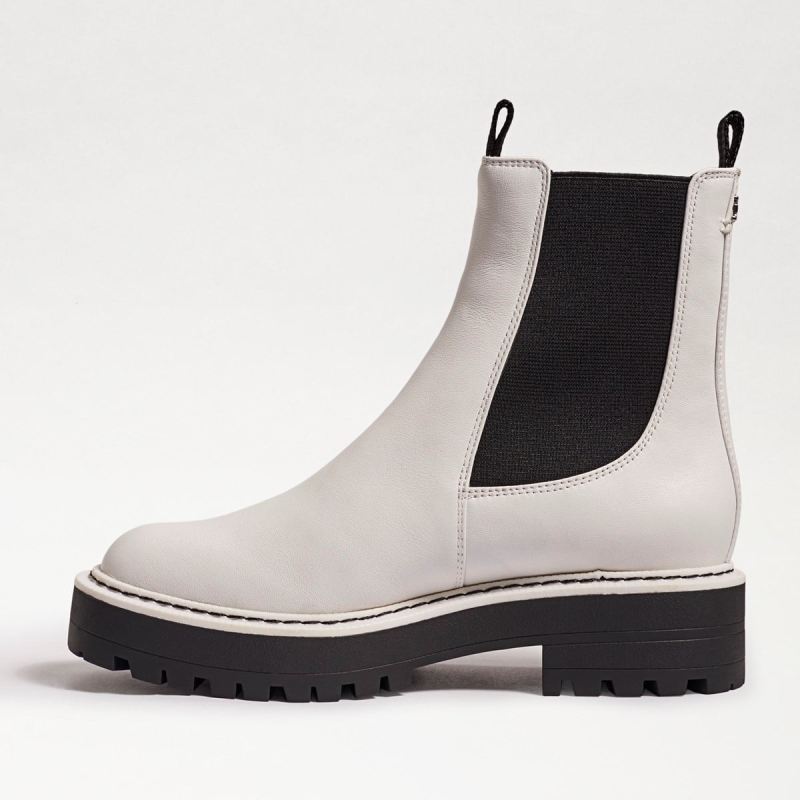 Sam Edelman Laguna Chelsea Boot-Bright White Leather