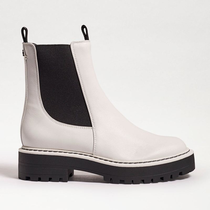 Sam Edelman Laguna Chelsea Boot-Bright White Leather