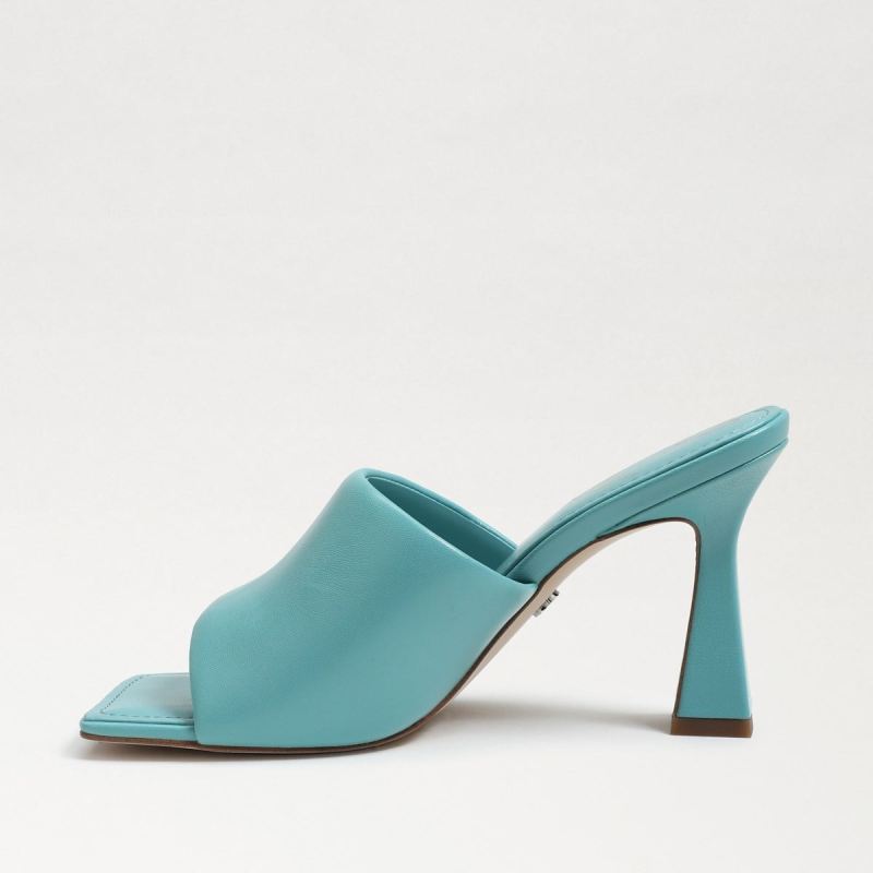 Sam Edelman Carmen Mule Heel Sandal-Capri Blue Leather
