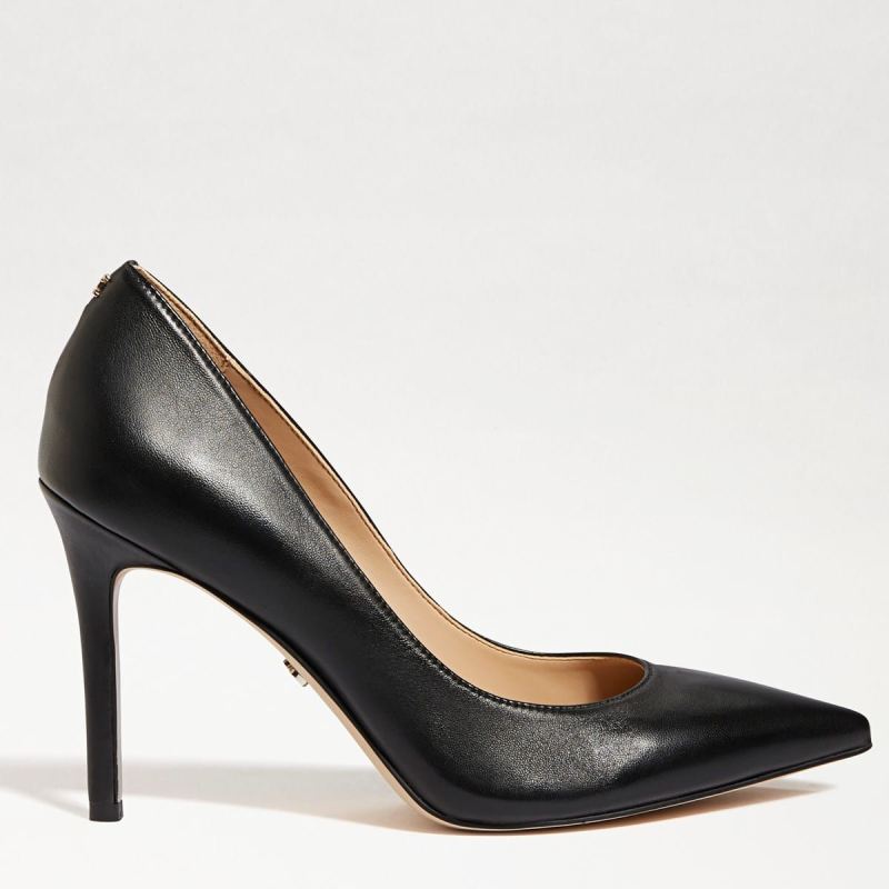 Sam Edelman Hazel Pointed Toe Heel-Black Leather