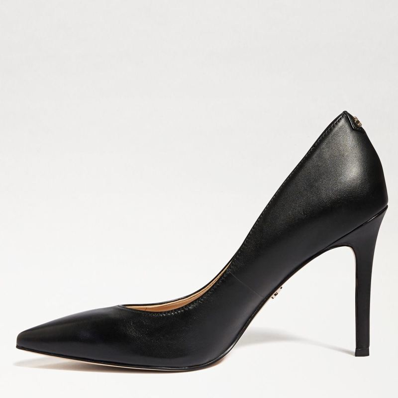 Sam Edelman Hazel Pointed Toe Heel-Black Leather