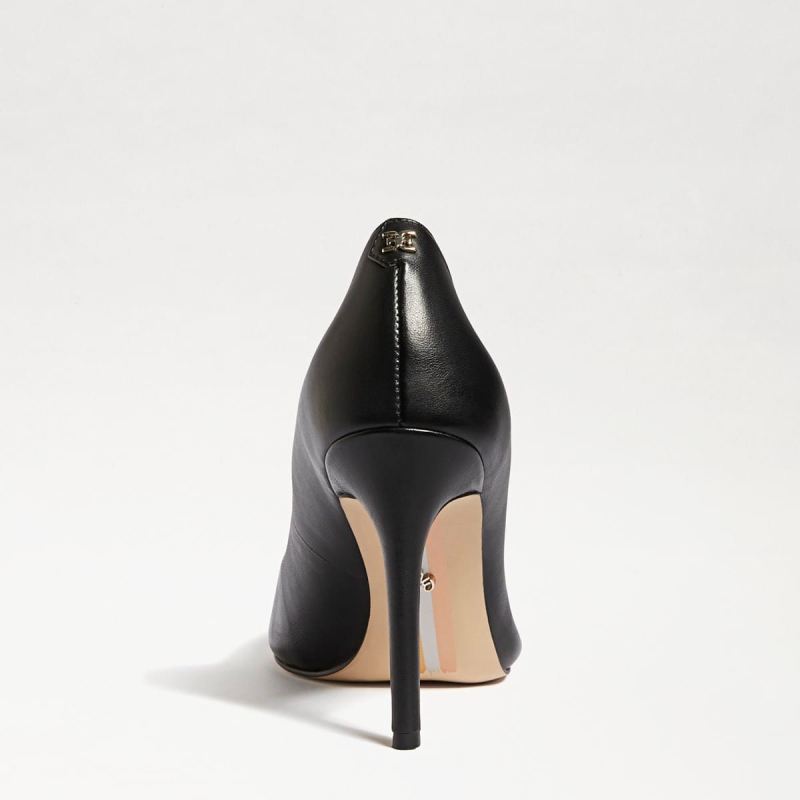 Sam Edelman Hazel Pointed Toe Heel-Black Leather