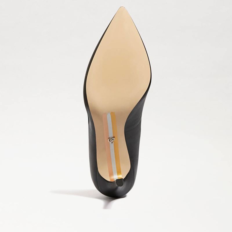 Sam Edelman Hazel Pointed Toe Heel-Black Leather