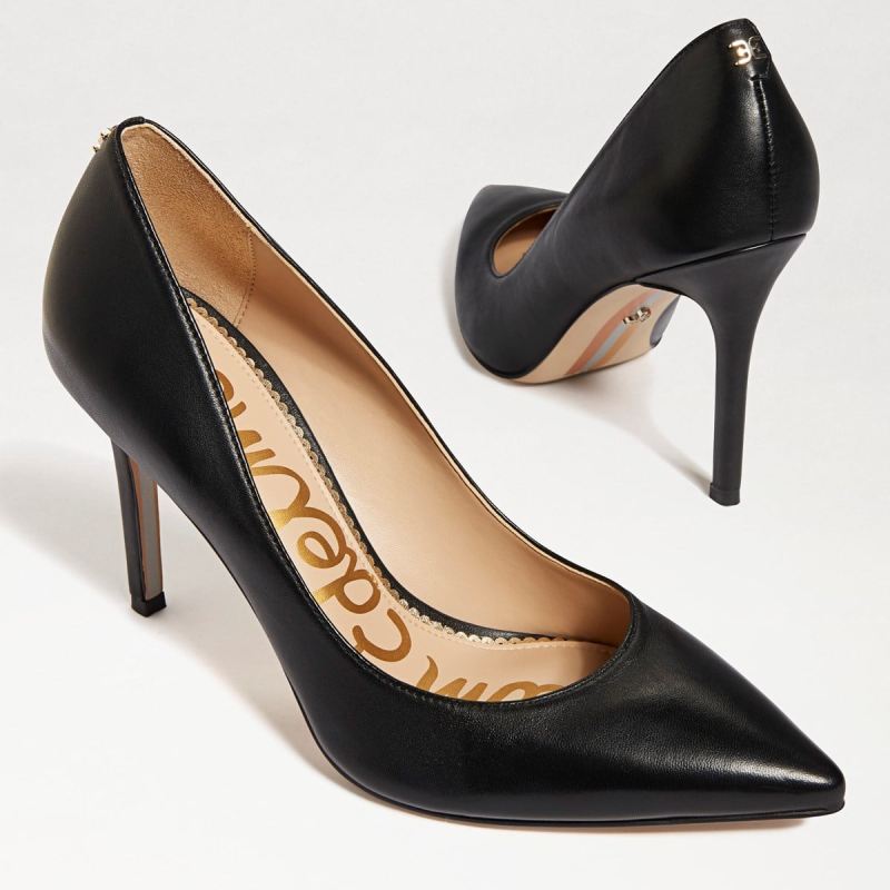 Sam Edelman Hazel Pointed Toe Heel-Black Leather