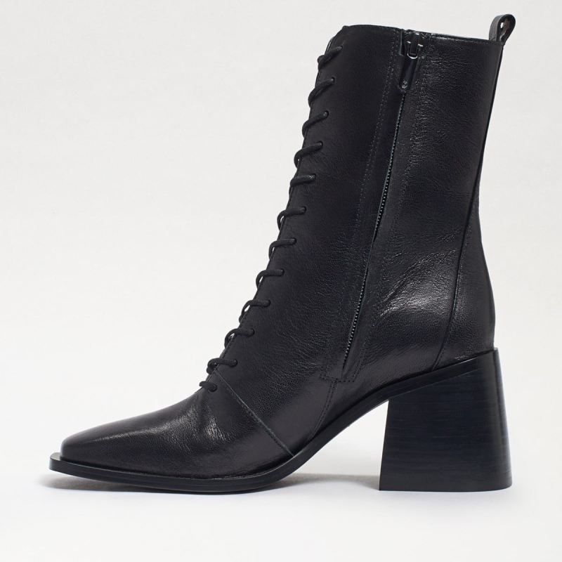 Sam Edelman Westie Lace-up Bootie-Black Leather