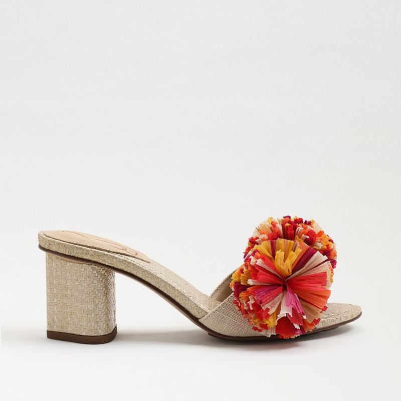 Sam Edelman Olia Block Heel Mule-Summer Sand Linen