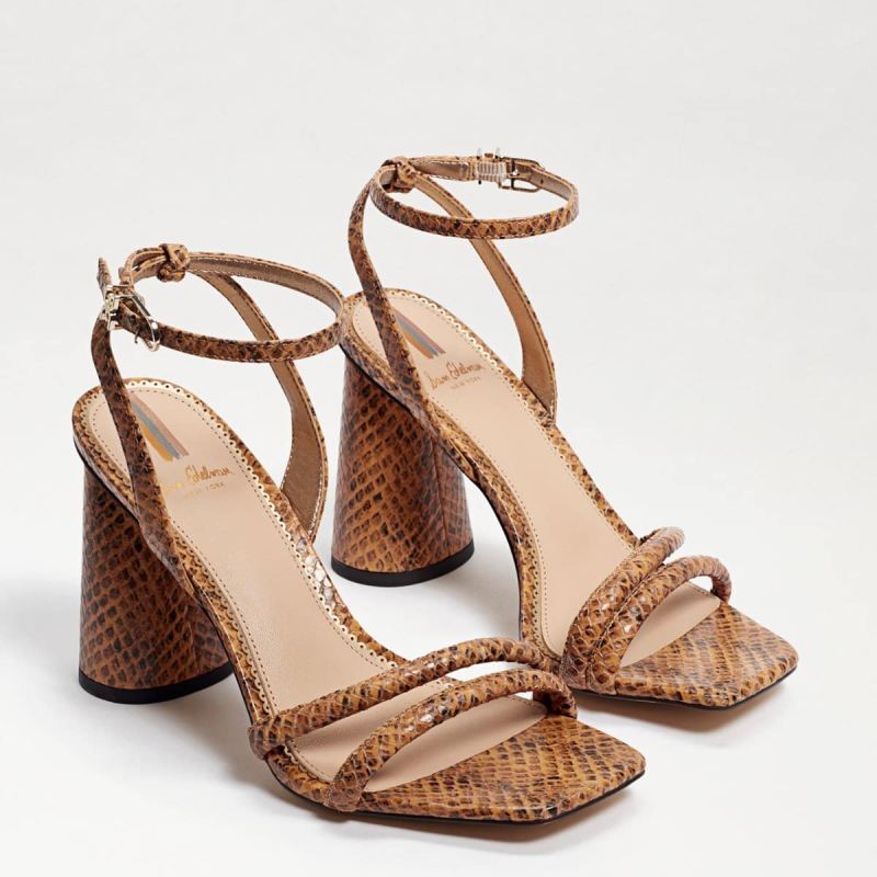 Sam Edelman Kia Block Heel Sandal-Wheat Snake Sam Edelman Kia Block Heel Sandal-Wheat Snake